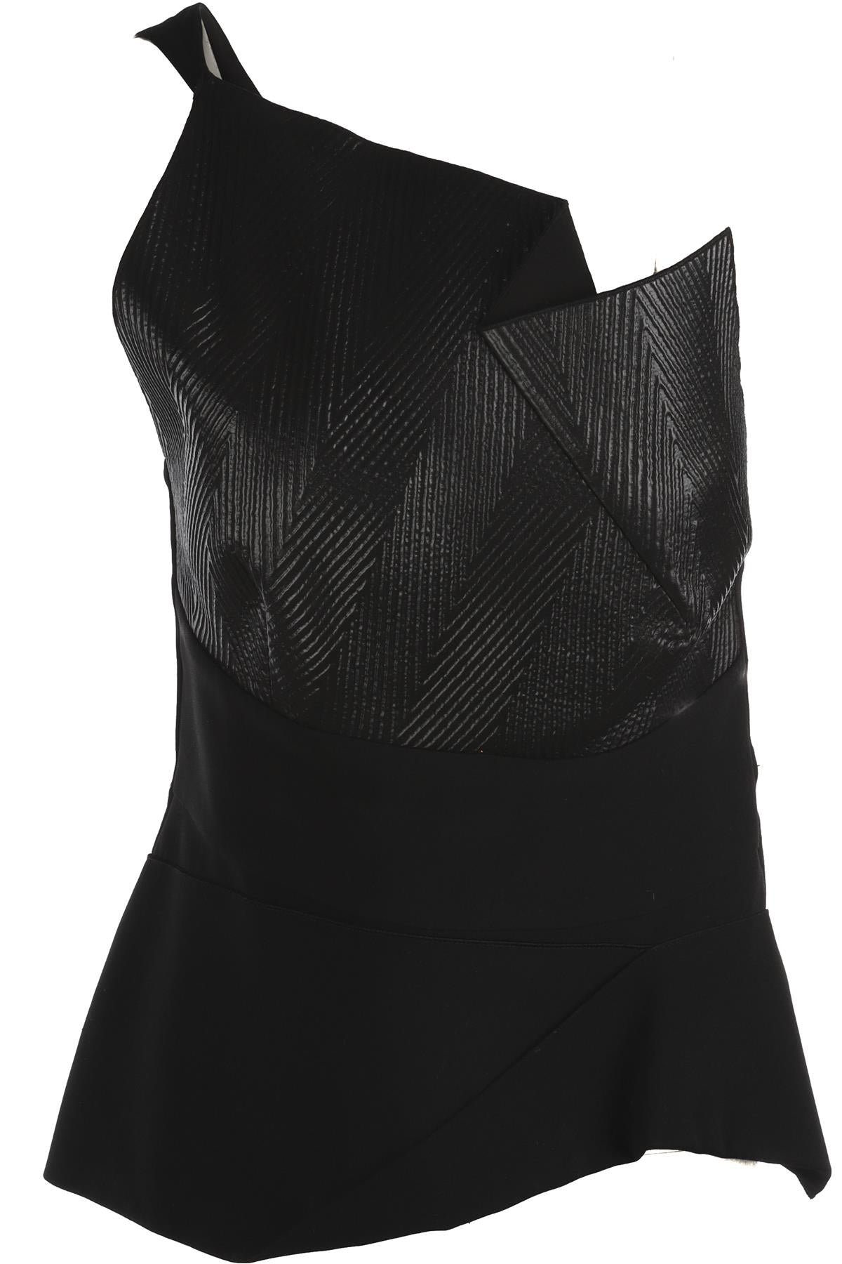 ROLAND MOURET BLACK CREPE TOP UK 12
