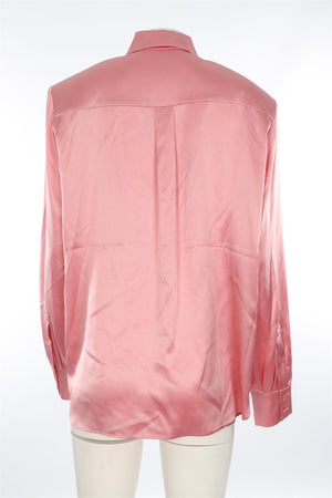 MAGDA BUTRYM PINK SILK SHIRT FR 36