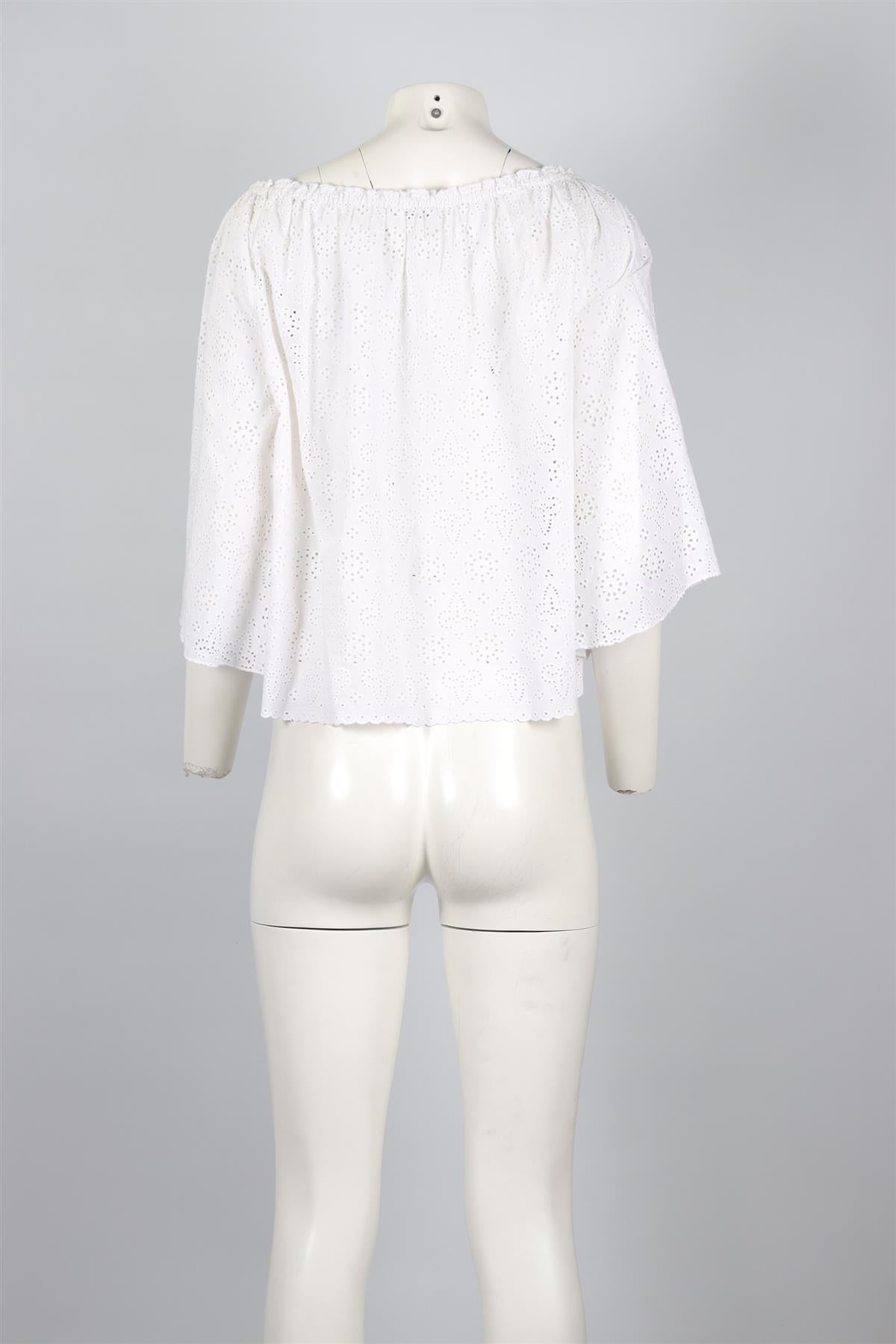 LOVESHACKFANCY WHITE COTTON TOP US 2 UK 6