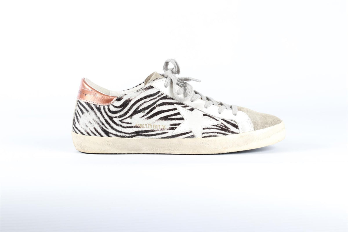 GOLDEN GOOSE DELUXE BRAND CALF HAIR SUPERSTAR SUEDE SNEAKERS