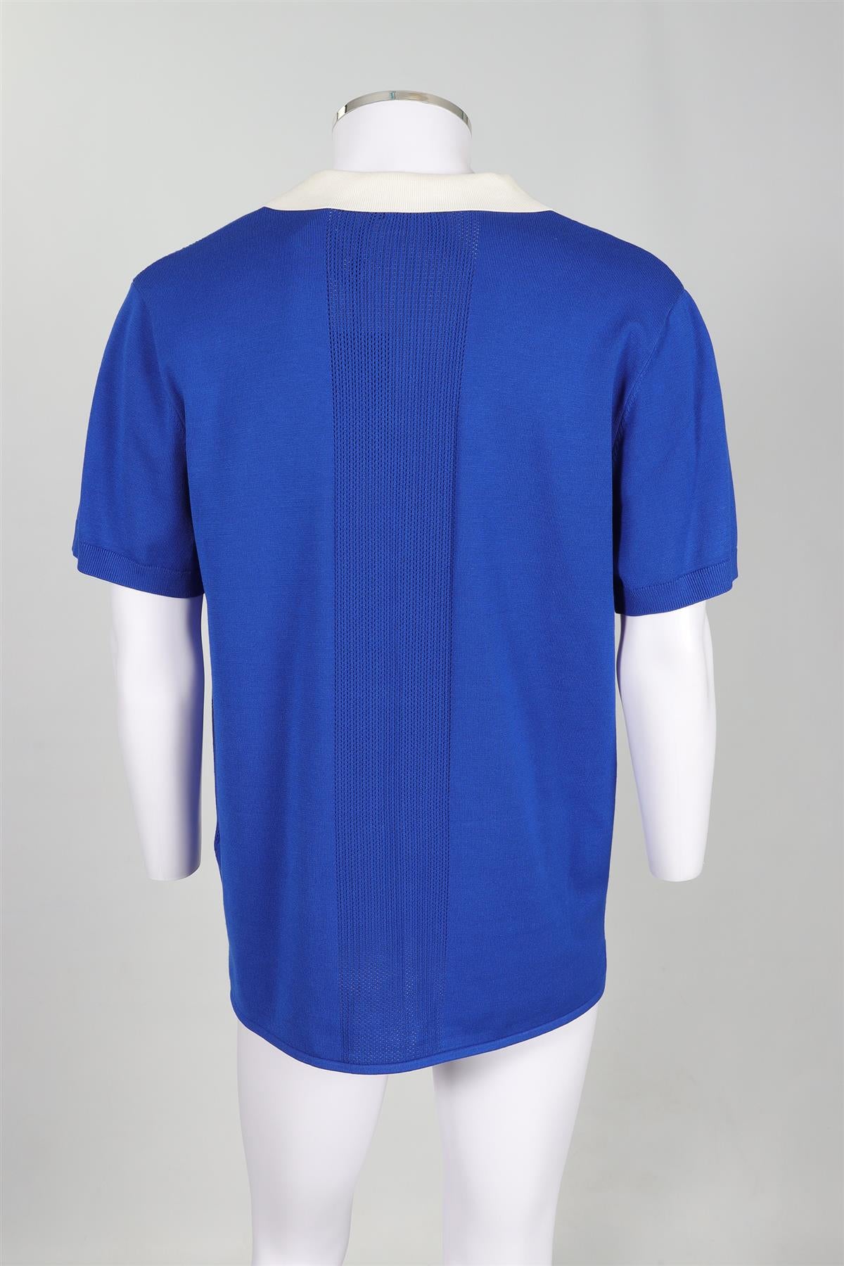 J LINDBERG BLUE MEN'S KNIT SHIRT LARGE