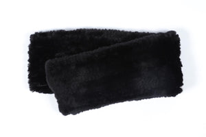 VINCE BLACK FUR SCARF ONE SIZE