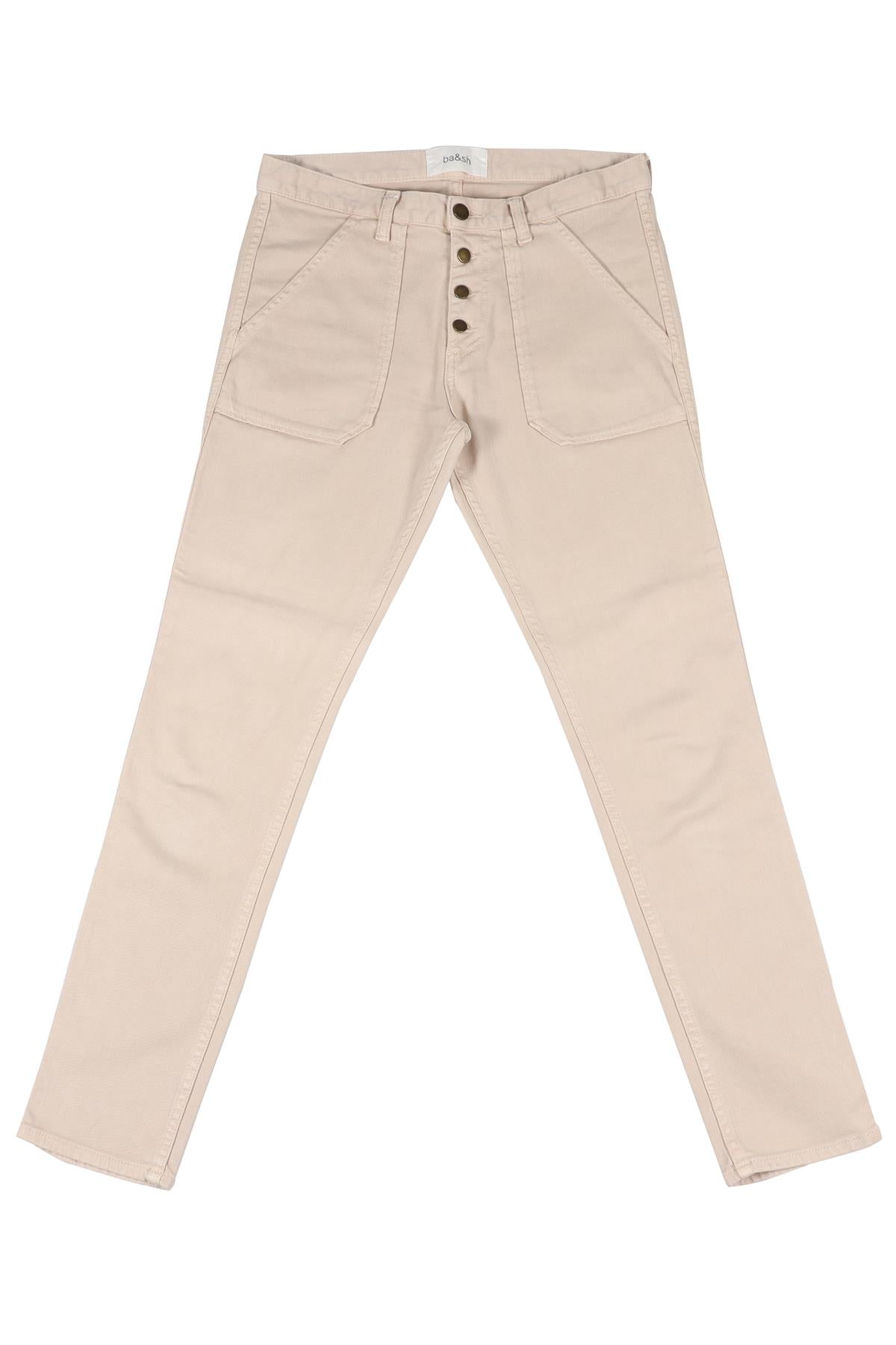 BA&SH BEIGE HIGH RISE SKINNY JEANS W25 UK 6-8