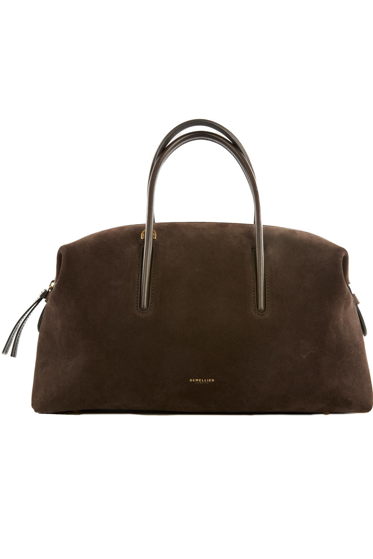 DEMELLIER BROWN THE STOCKHOLM MEDIUM SUEDE TOTE BAG