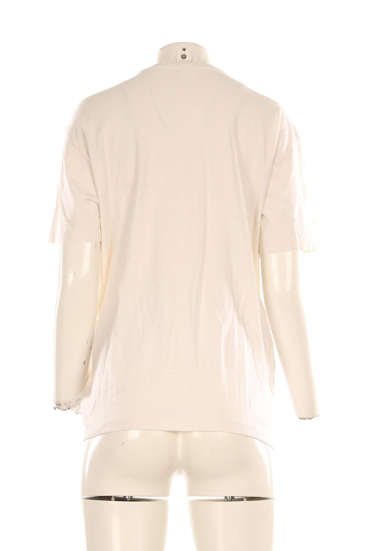 RE/DONE CREAM COTTON T-SHIRT XSMALL