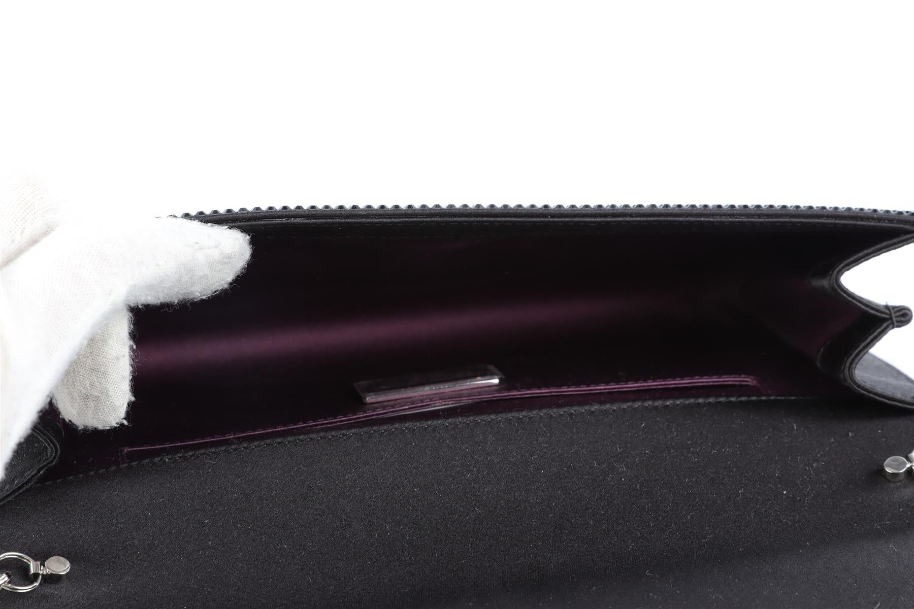 JUDITH LEIBER BLACK CRYSTAL CLUTCH