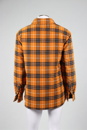 BURBERRY ORANGE MEN'S WOOL AND COTTON BLEND JACKET IT 50