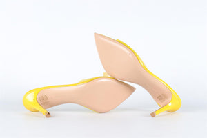 GIANVITO ROSSI YELLOW PVC SANDALS EU 38 UK 5 US 8