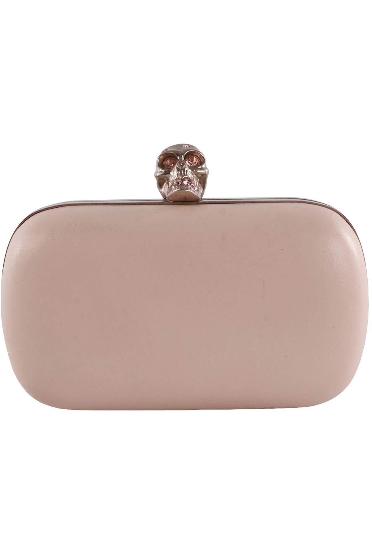 ALEXANDER MCQUEEN PINK LEATHER CLUTCH