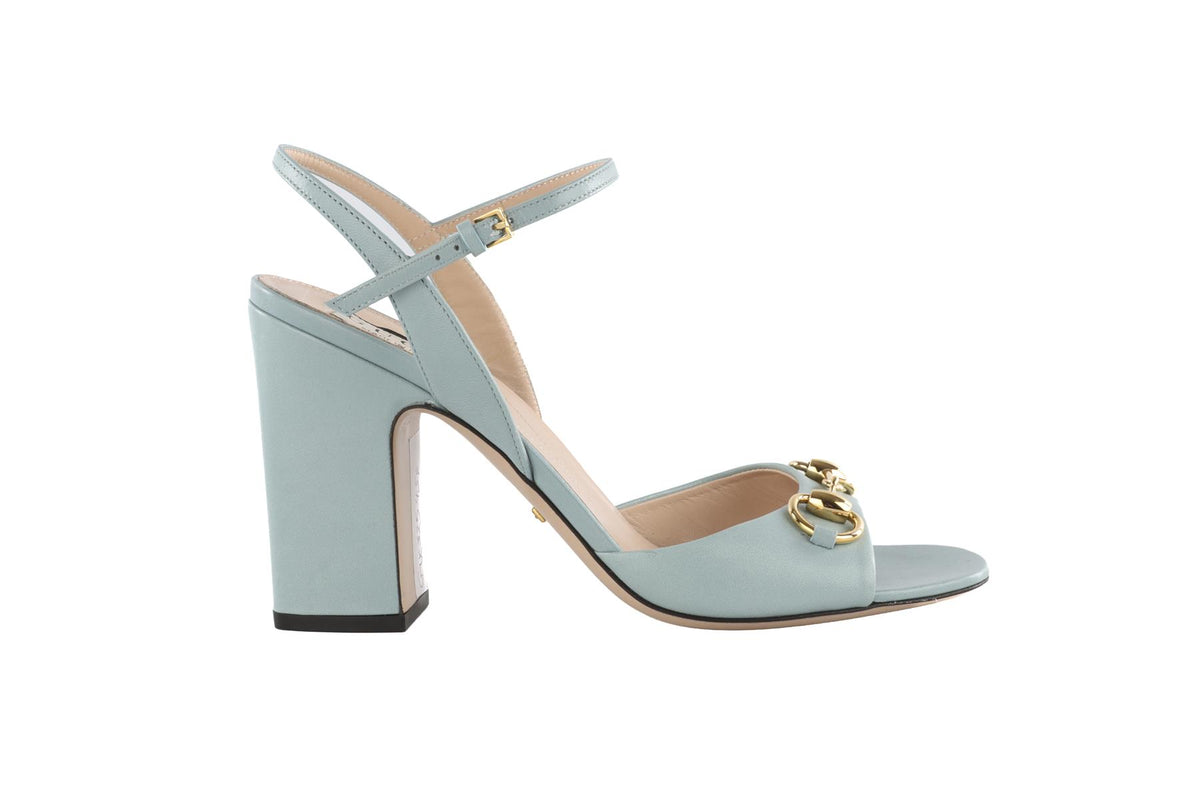 GUCCI BLUE LADY LEATHER SANDALS EU 39 UK 6 US 9