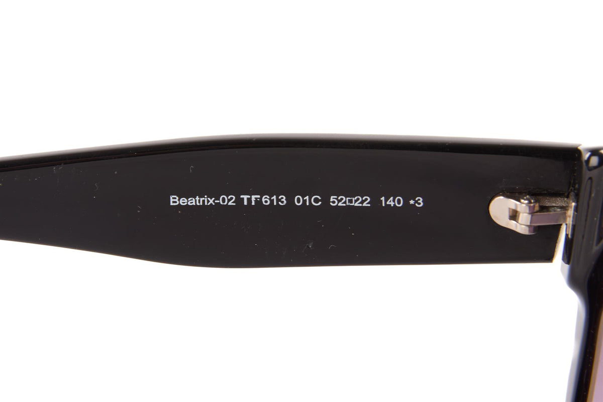 TOM FORD BLACK SQUARE FRAME ACETATE SUNGLASSES