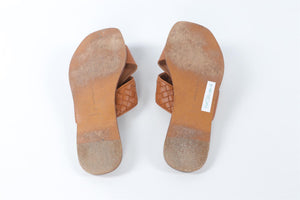 BOTTEGA VENETA BROWN LEATHER SANDALS EU 38 UK 5 US 8