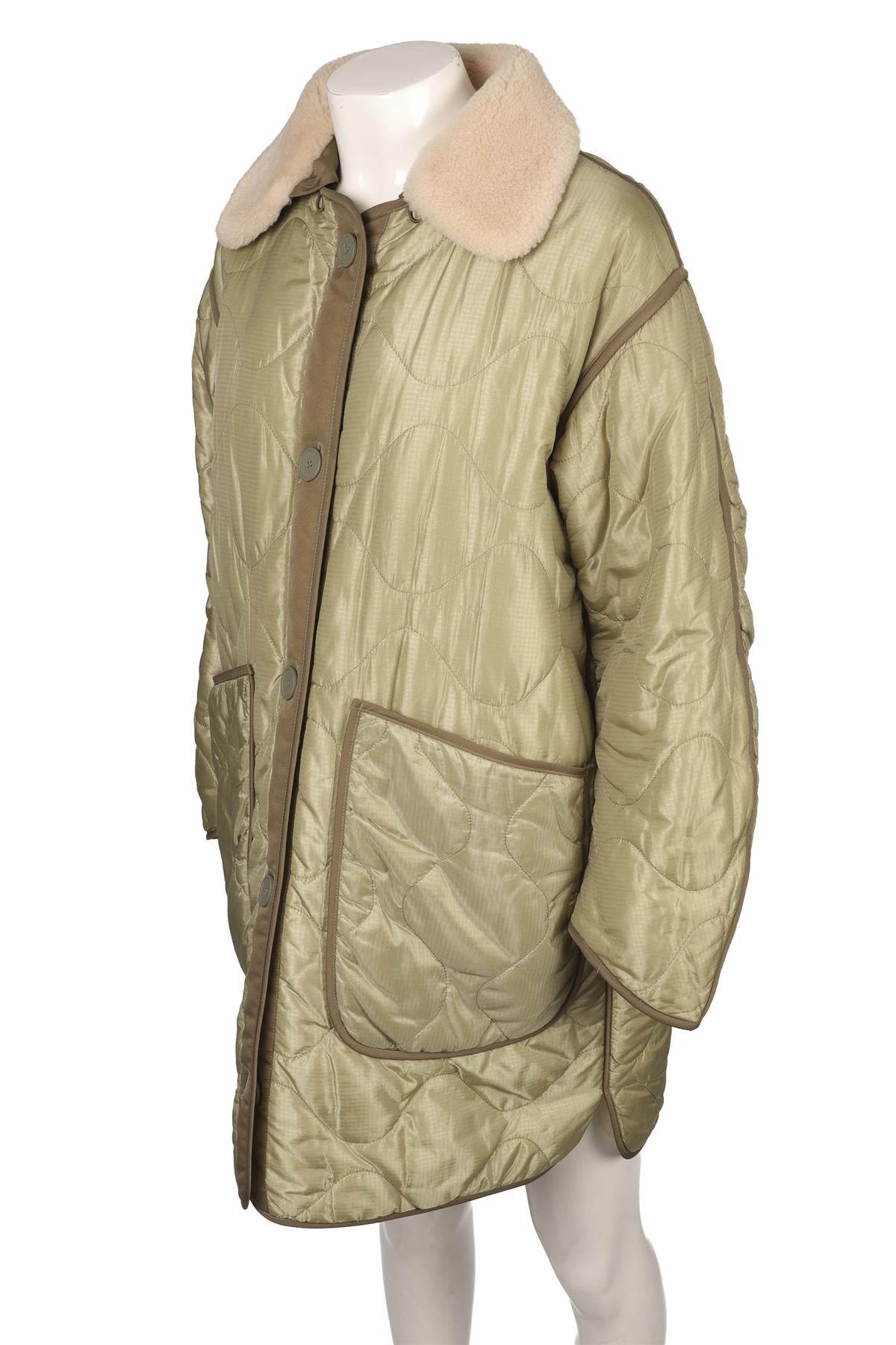 MARFA STANCE GREEN PADDED SHELL COAT SMALL