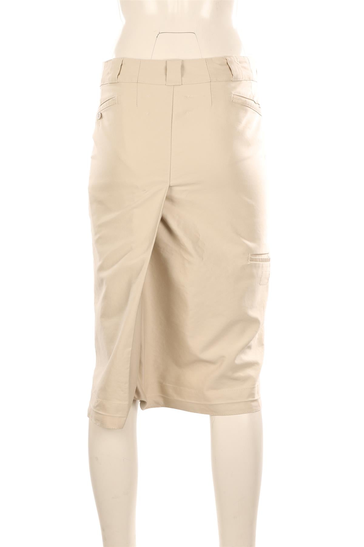 MAISON MARGIELA ECRU COTTON MIDI SKIRT IT 38 UK 6