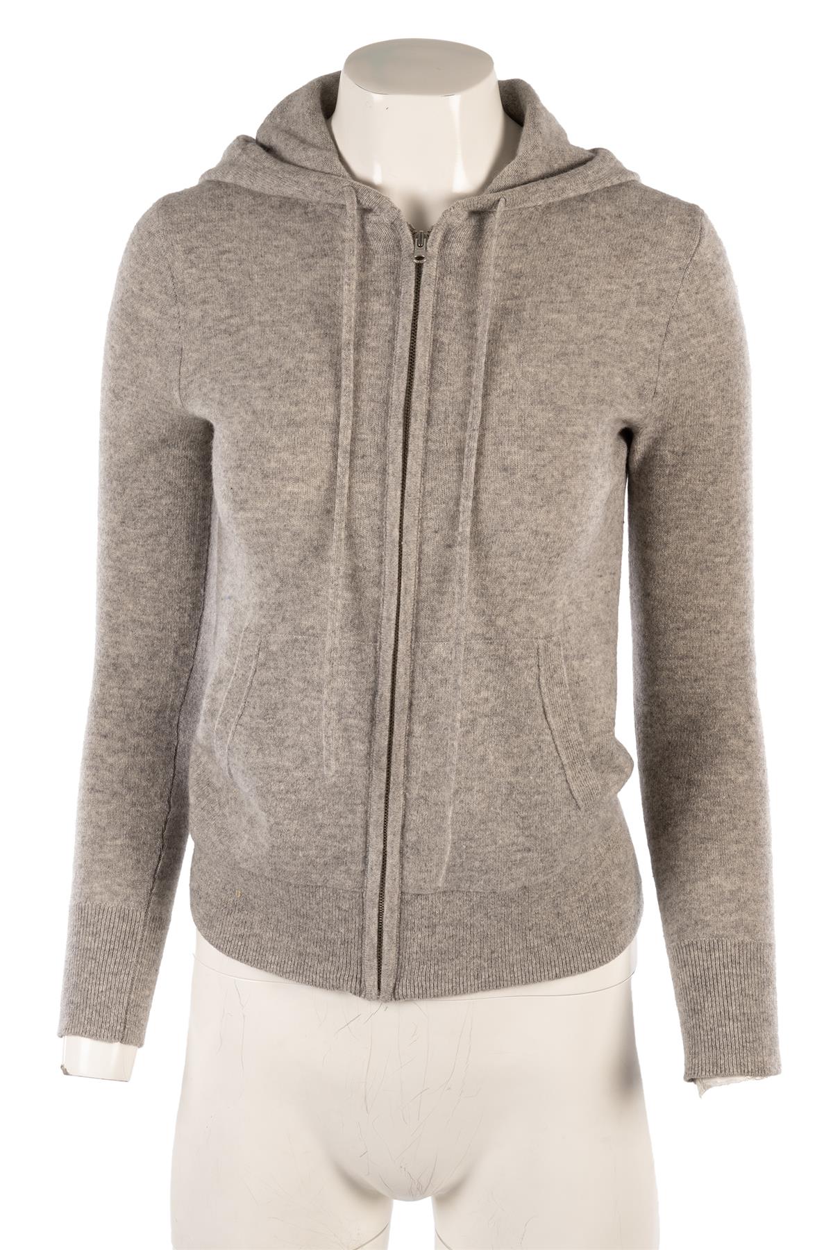 J.CREW GREY CASHMERE HOODIE XSMALL