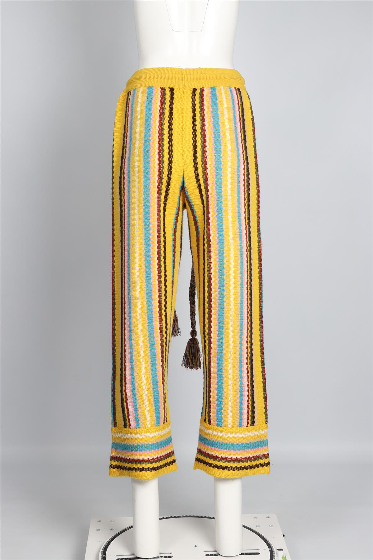 ALANUI YELLOW WOOL PANTS SMALL