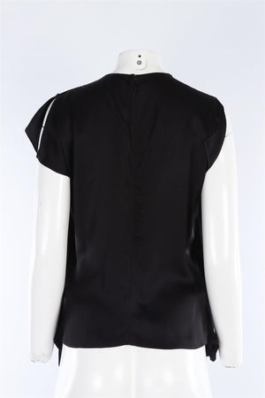 TOTEME BLACK SATIN TOP FR 36 UK 8