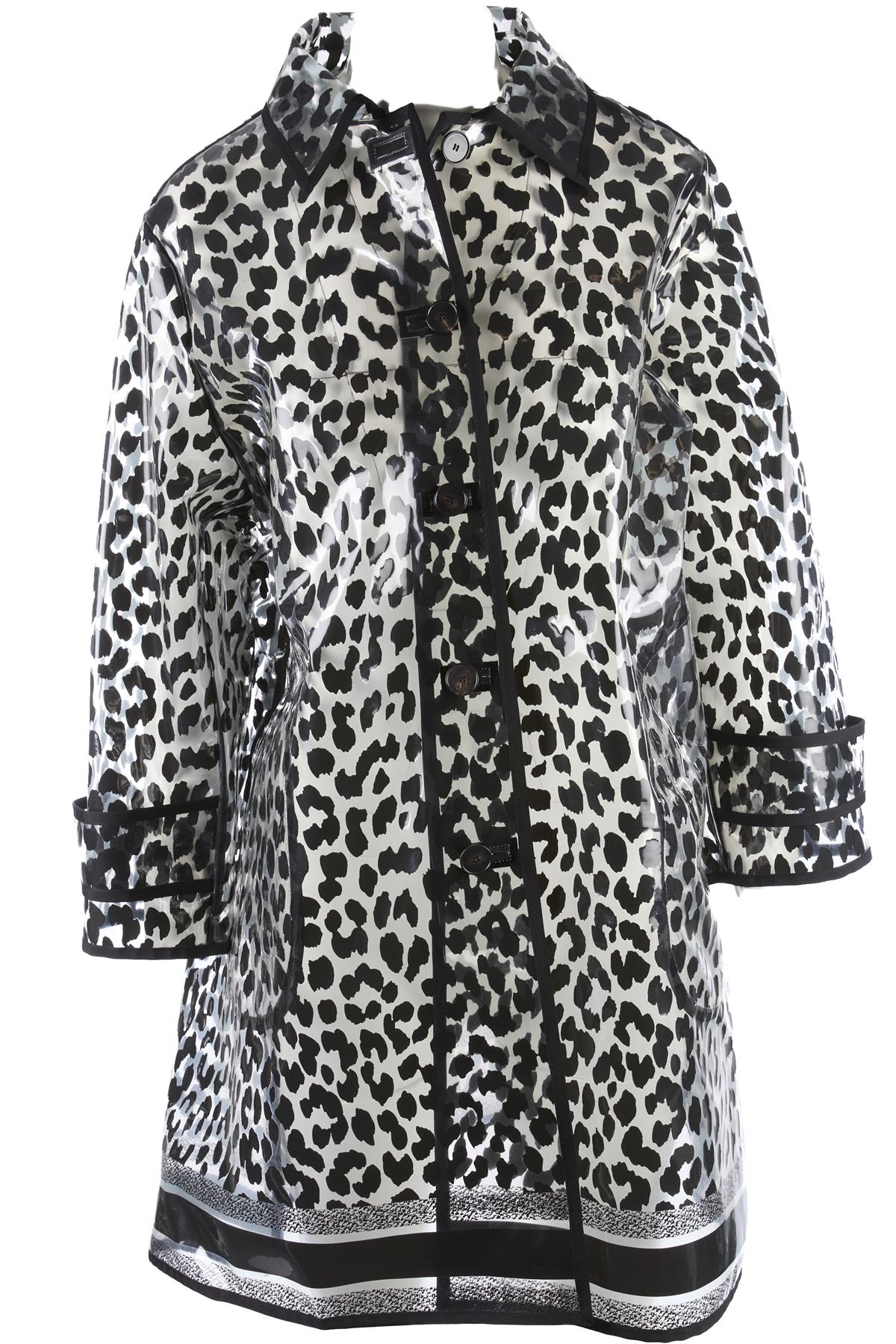 CHRISTIAN DIOR BLACK OBLIQUE VINYL COAT FR 40 UK 12