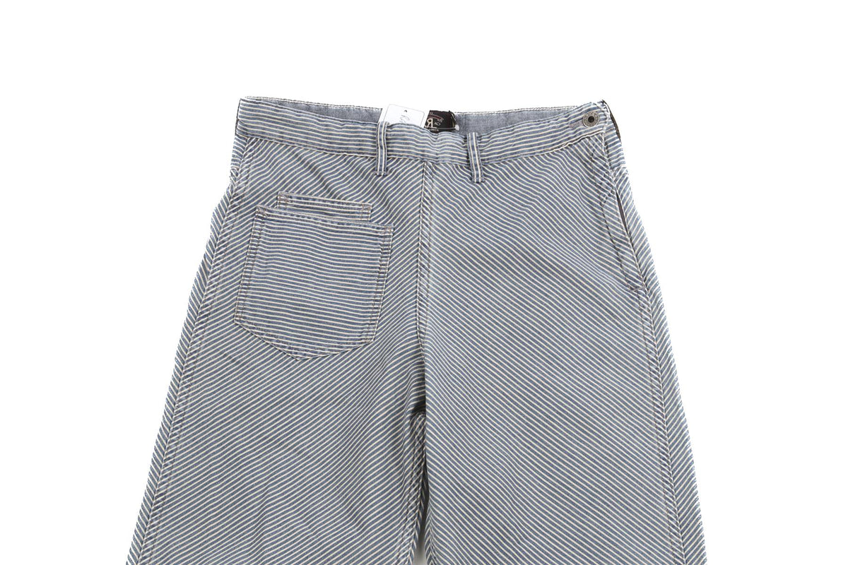 RRL RALPH LAUREN BLUE COTTON TAPERED PANTS W27