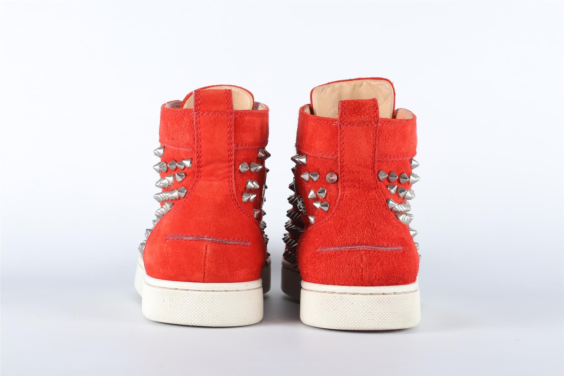 CHRISTIAN LOUBOUTIN RED ST LOUIS SUEDE SNEAKERS EU 36.5 UK 3.5 US 6.5