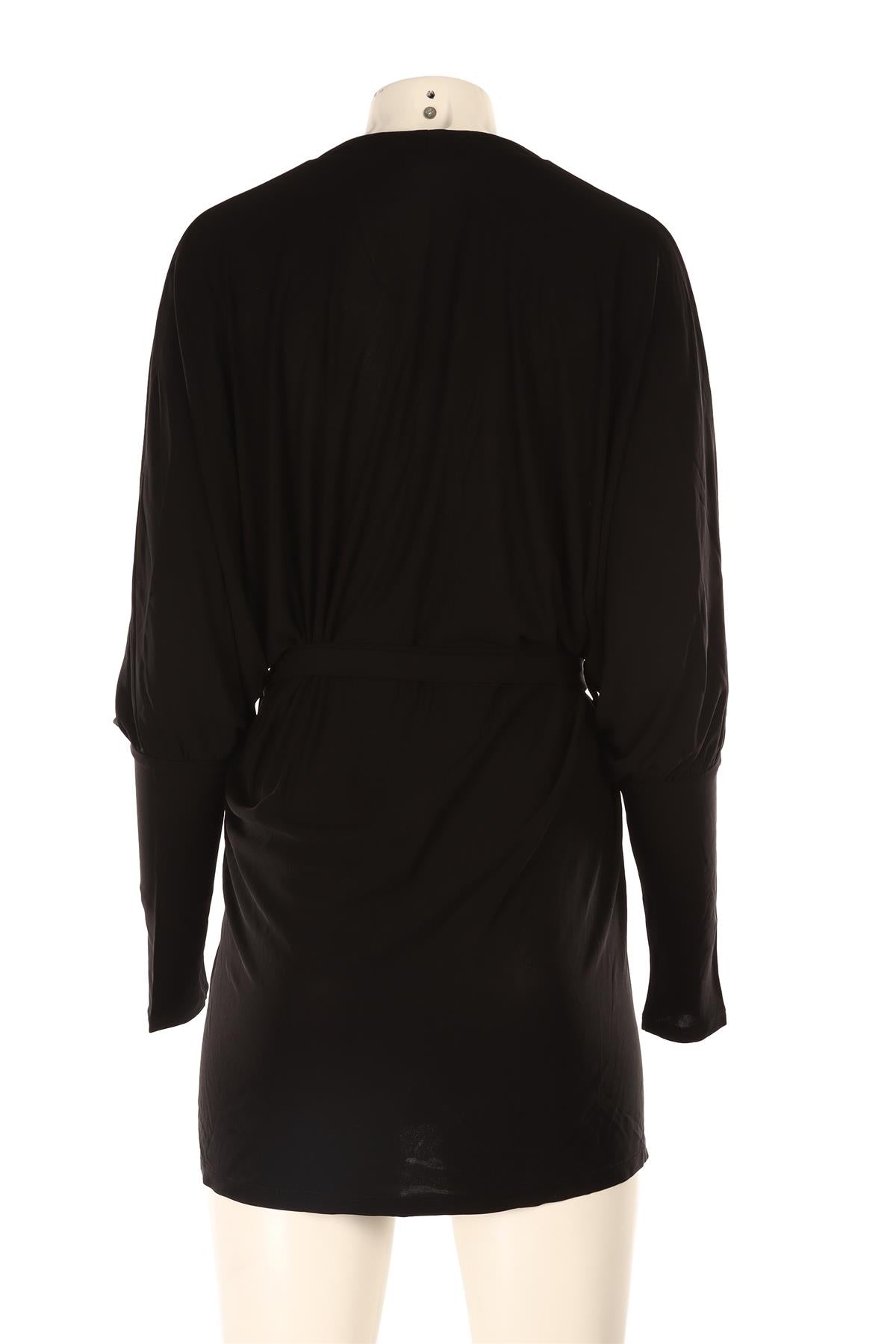 BALMAIN BLACK CREPE MINI DRESS FR 36 UK 8