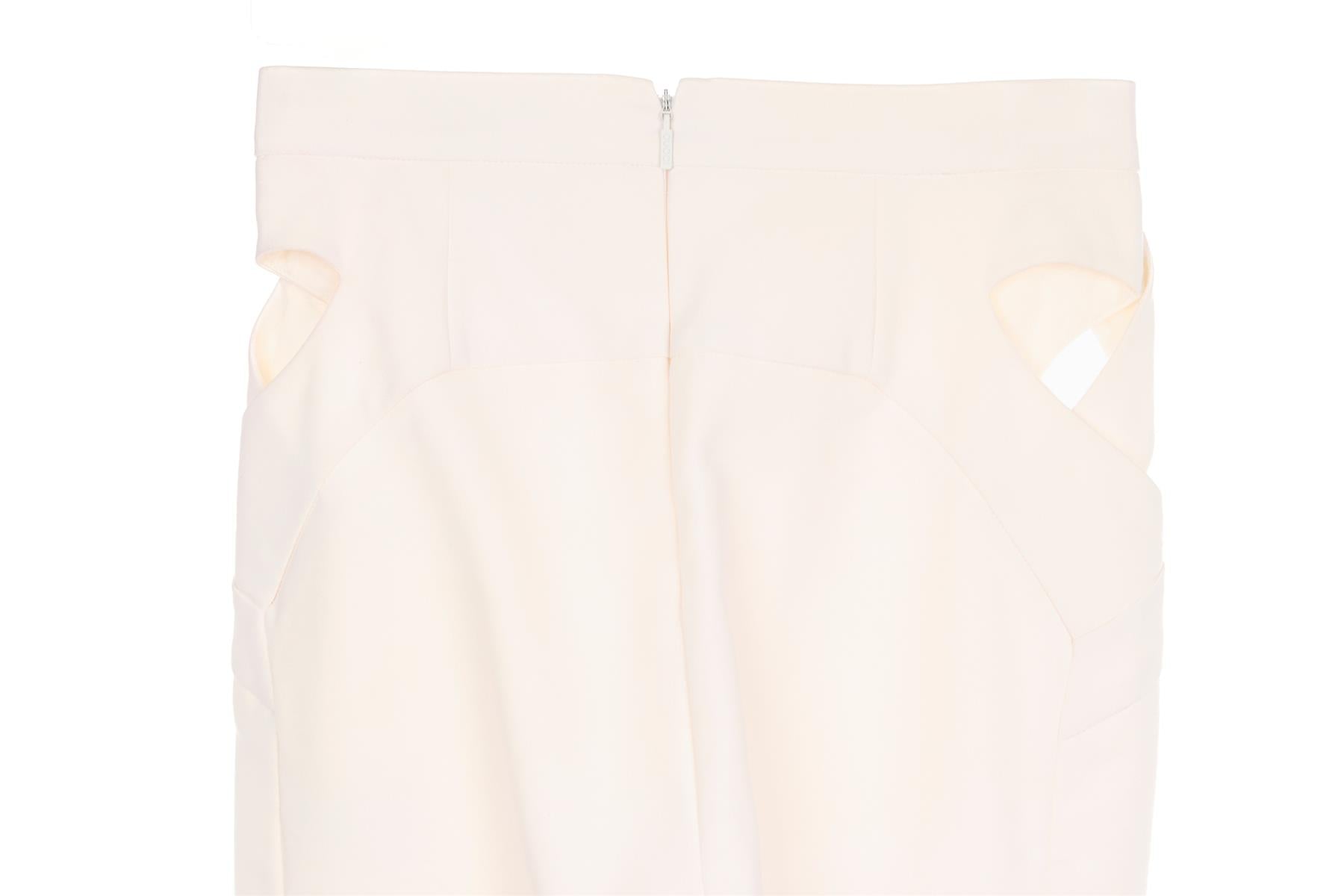 GUCCI IVORY VINTAGE COTTON SKINNY PANTS IT 36 UK 4