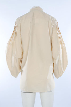 ALBERTA FERRETTI CREAM COTTON SHIRT UK 12