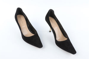 CHRISTIAN DIOR BLACK SUEDE PUMPS EU 38 UK 5 US 8