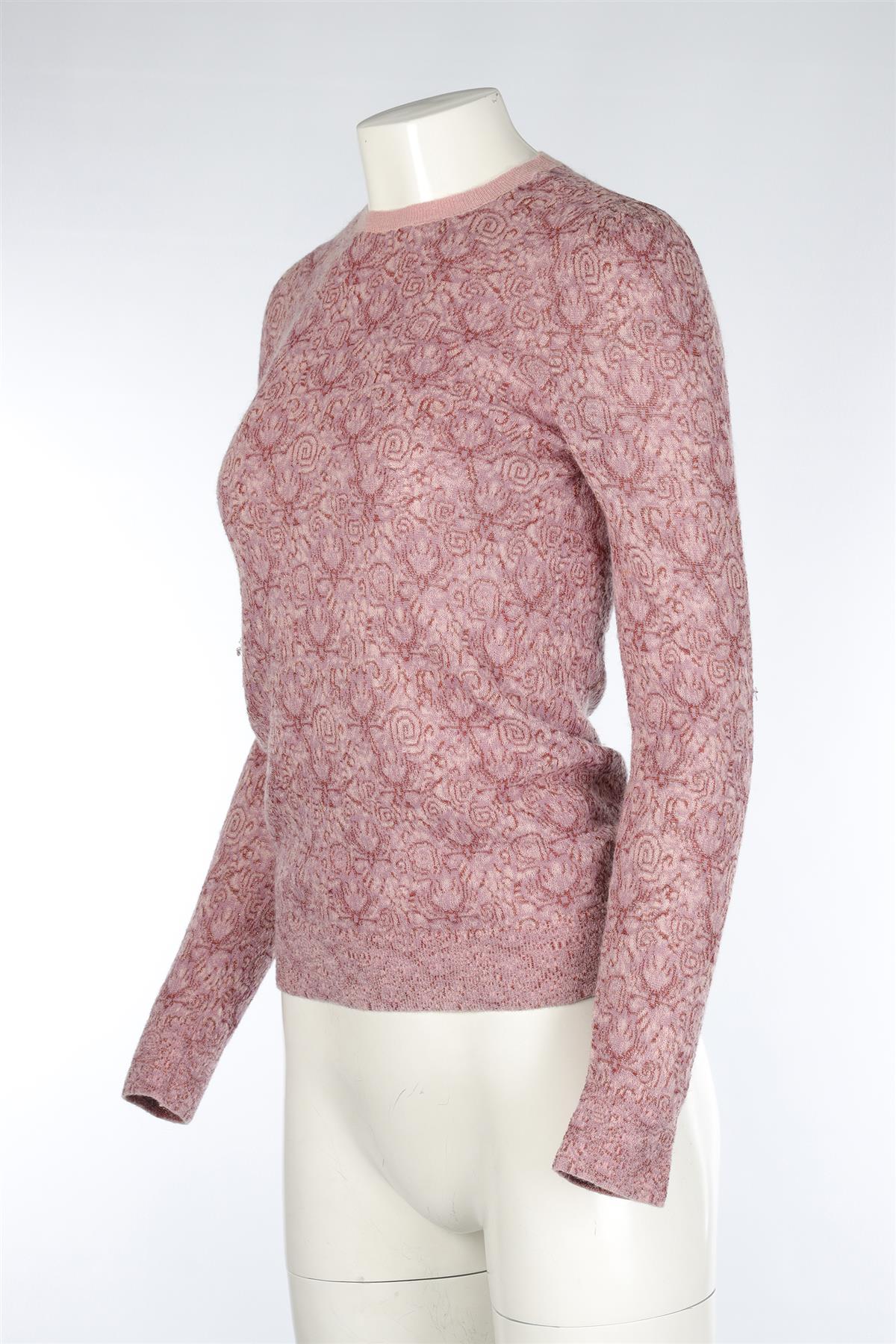 DRIES VAN NOTEN PINK KNIT SWEATER SMALL