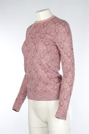 DRIES VAN NOTEN PINK KNIT SWEATER SMALL