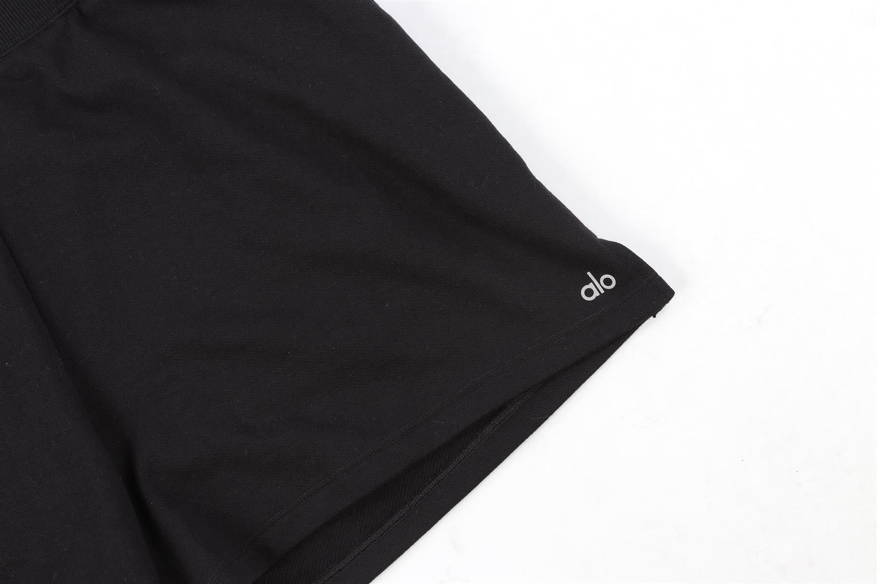ALO YOGA BLACK COTTON SHORTS LARGE