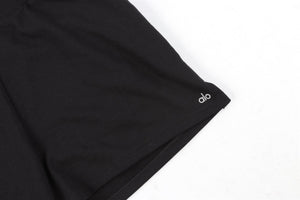 ALO YOGA BLACK COTTON SHORTS LARGE