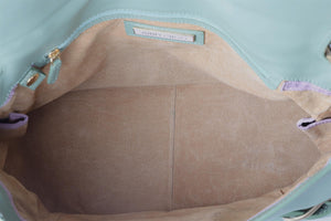 JIMMY CHOO GREEN TULITA LEATHER SHOULDER BAG