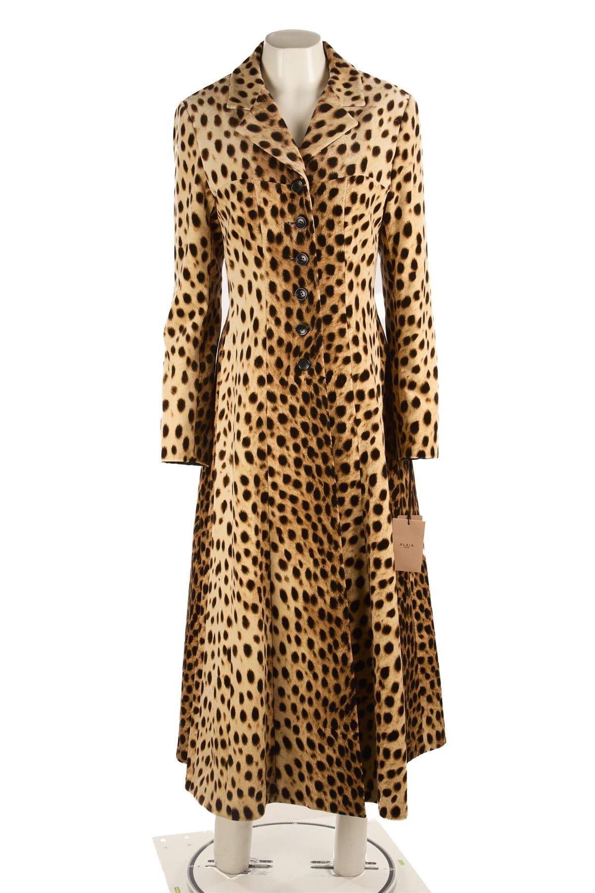 ALAÏA BEIGE COTTON COAT FR 42 UK 14