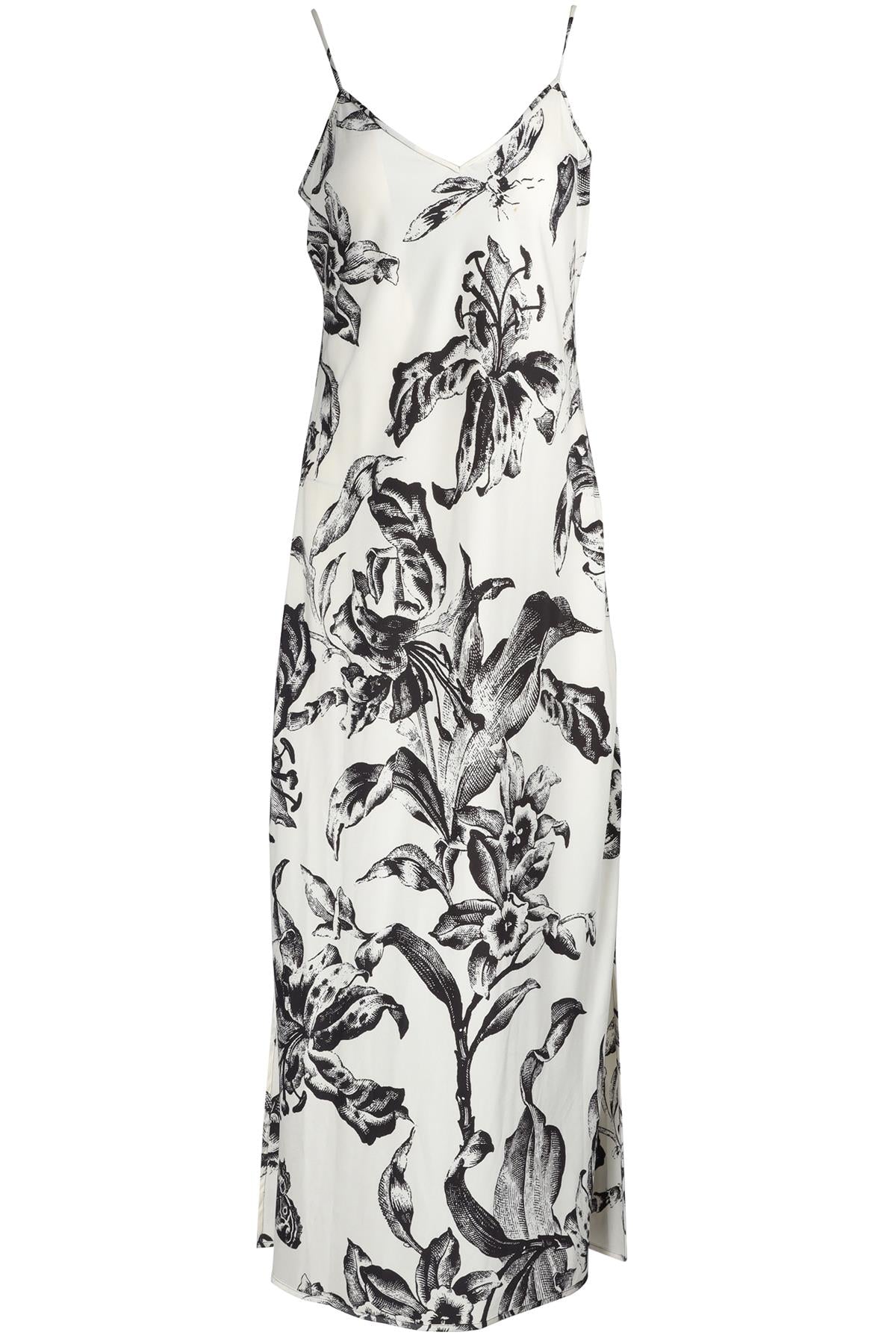 DIANE VON FURSTENBERG CREAM SILK MAXI DRESS MEDIUM