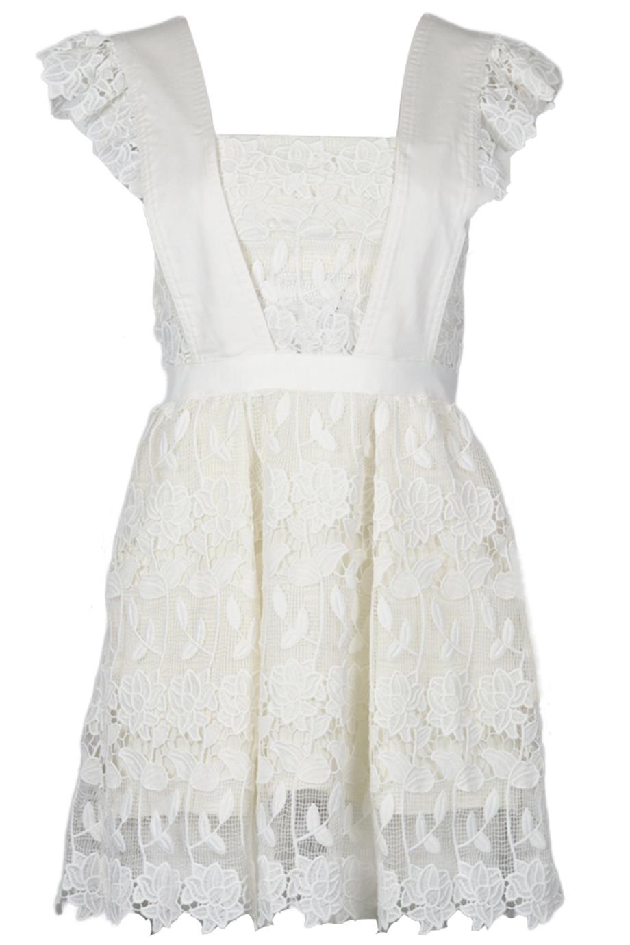 SELF-PORTRAIT COTTON BLEND MINI DRESS UK 10