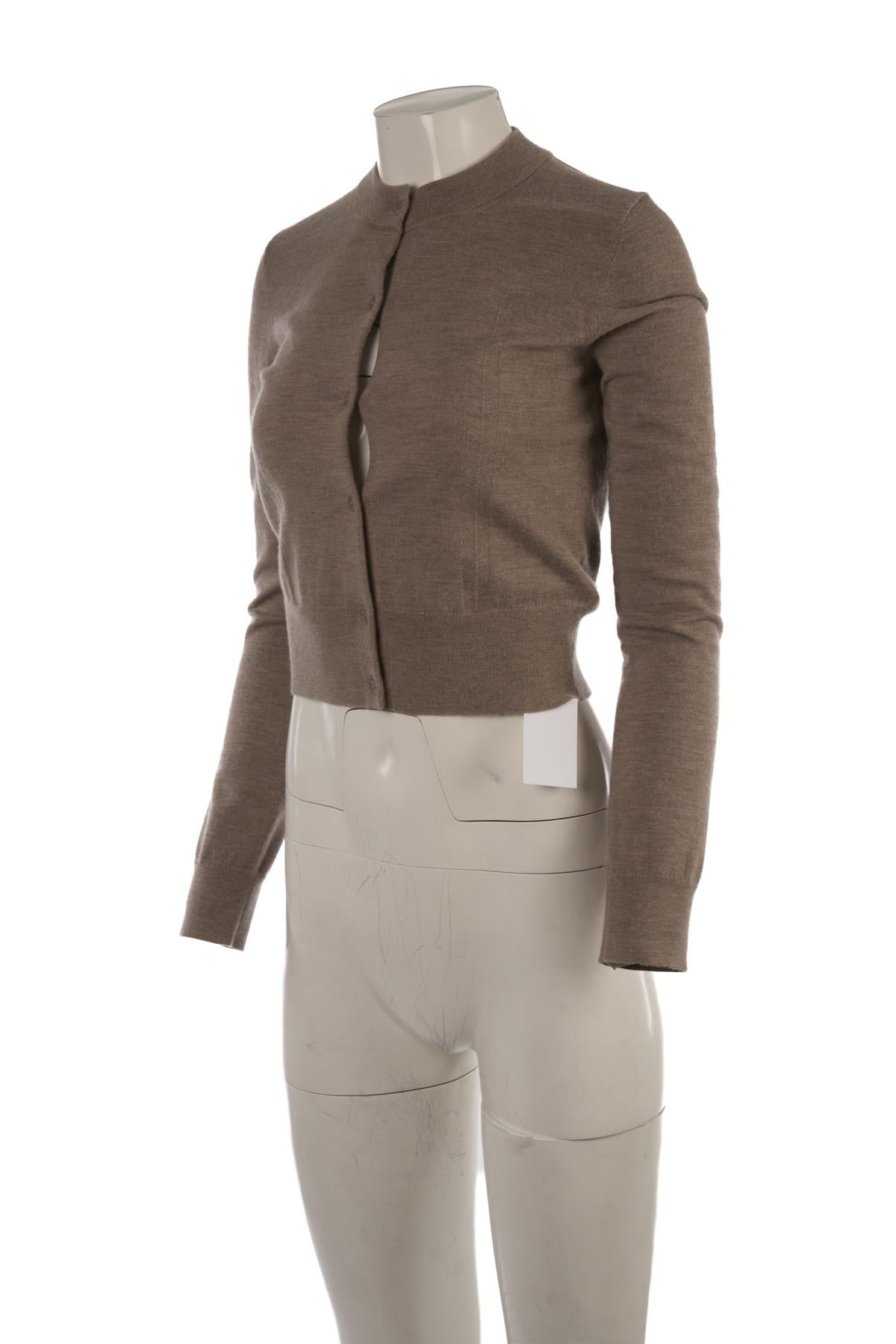 JOSEPH BROWN CASHMERE CARDIGAN XSMALL