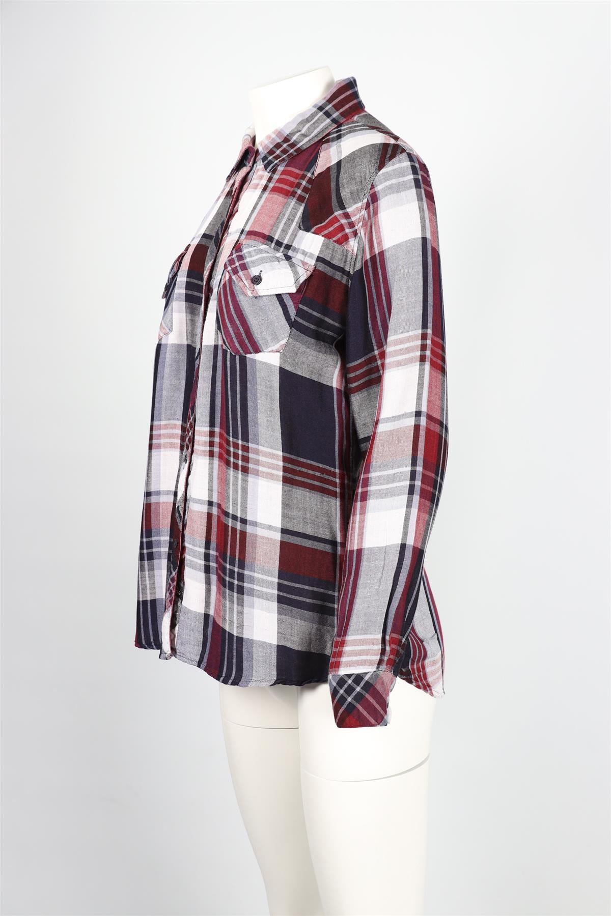 RAILS MULTICOLOURED CHECKED COTTON SHIRT MEDIUM