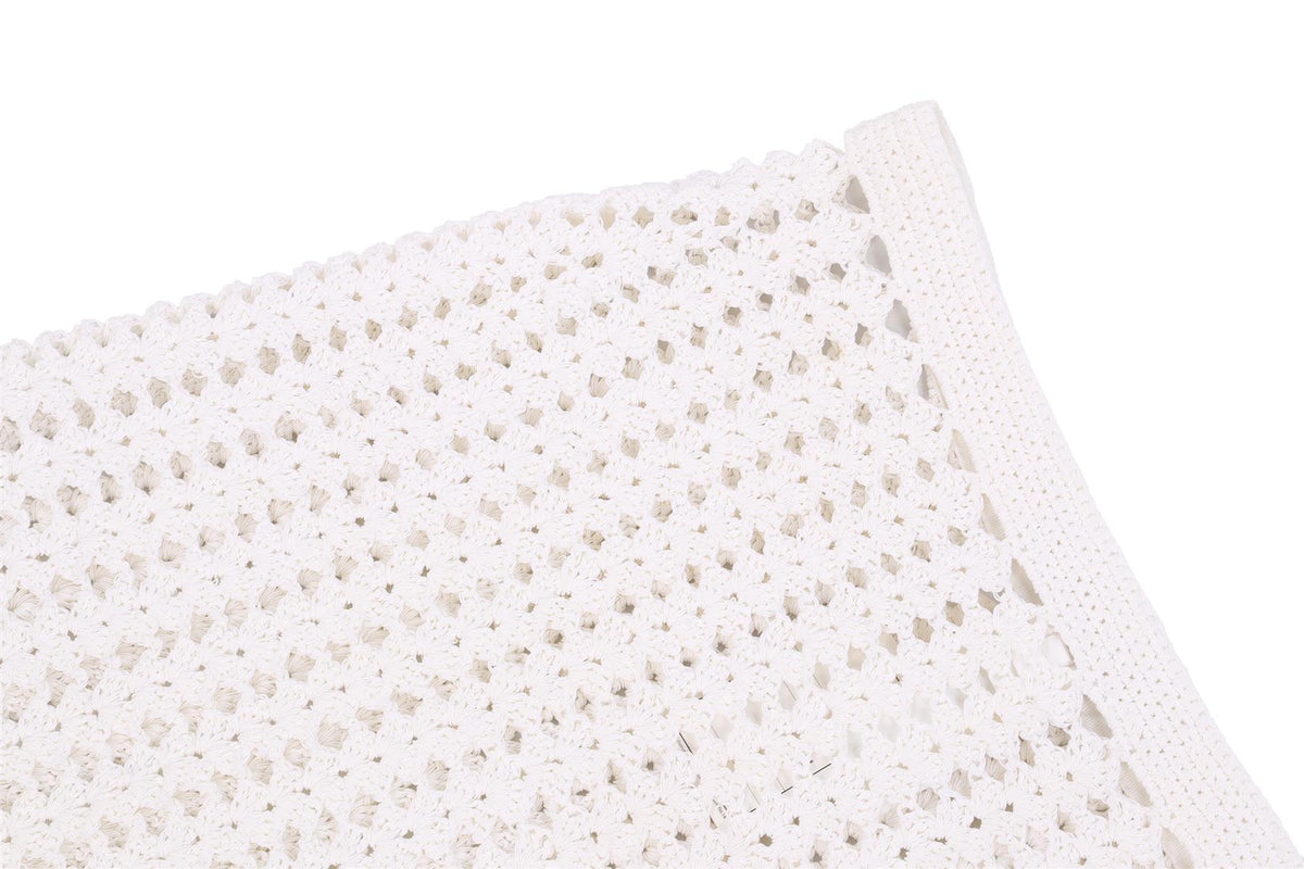 ROSETTA GETTY WHITE CROCHET MIDI SKIRT US 2 UK 6
