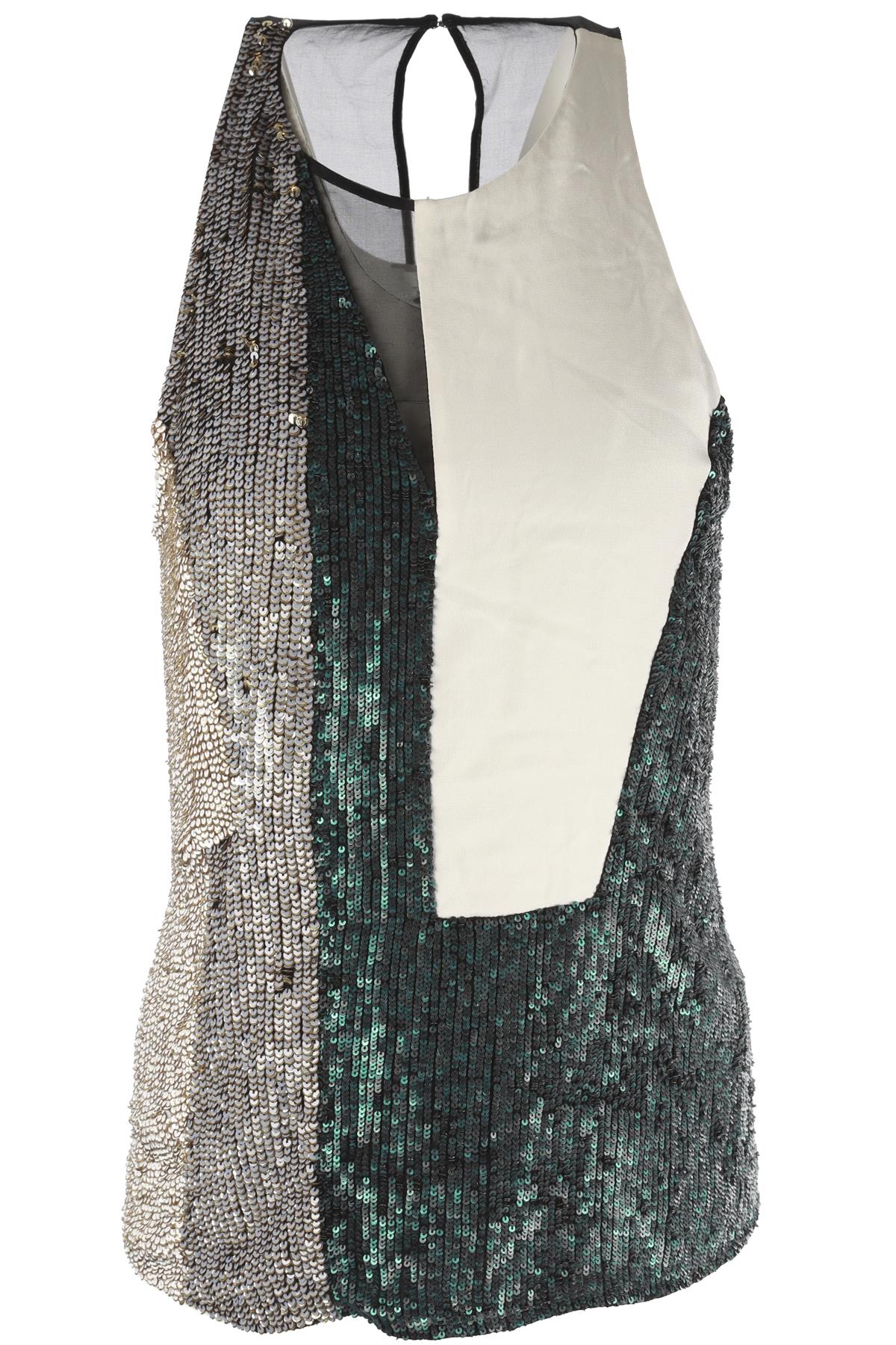 3.1 PHILLIP LIM BLACK SEQUIN TOP US 2 UK 6