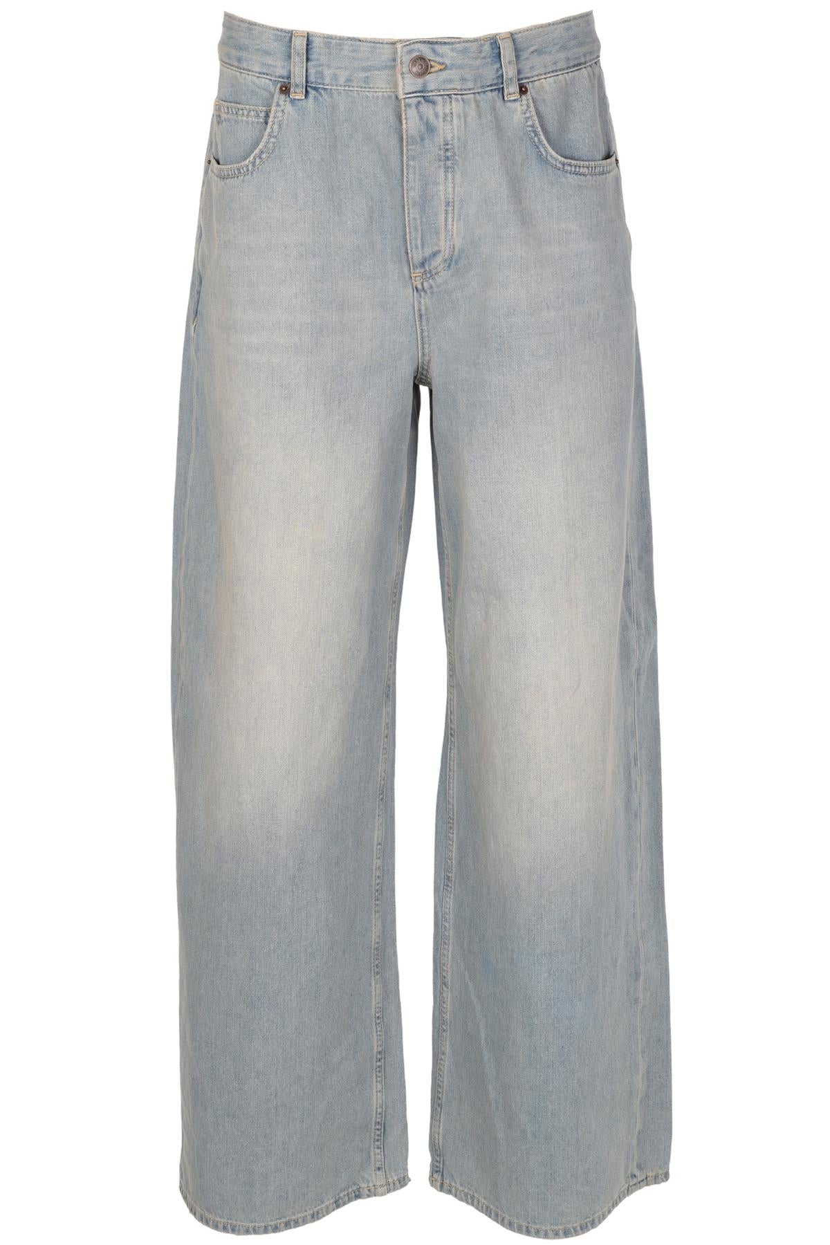 ME+EM BLUE DENIM LOW RISE WIDE LEG JEANS W28 UK 10