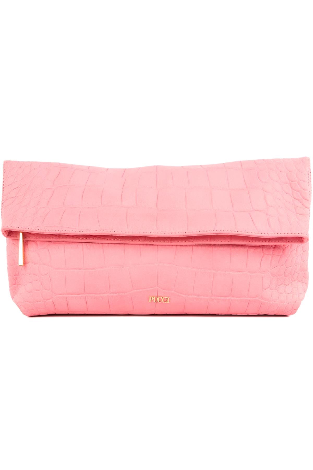 EMILIO PUCCI PINK NUBUCK CLUTCH
