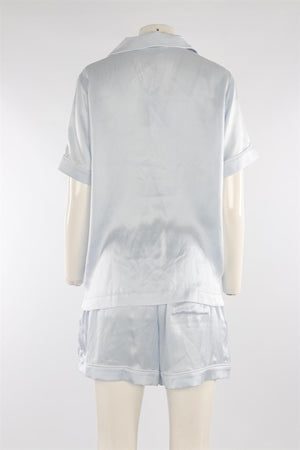 HEIDI KLEIN BLUE SILK PYJAMA SETS MEDIUM