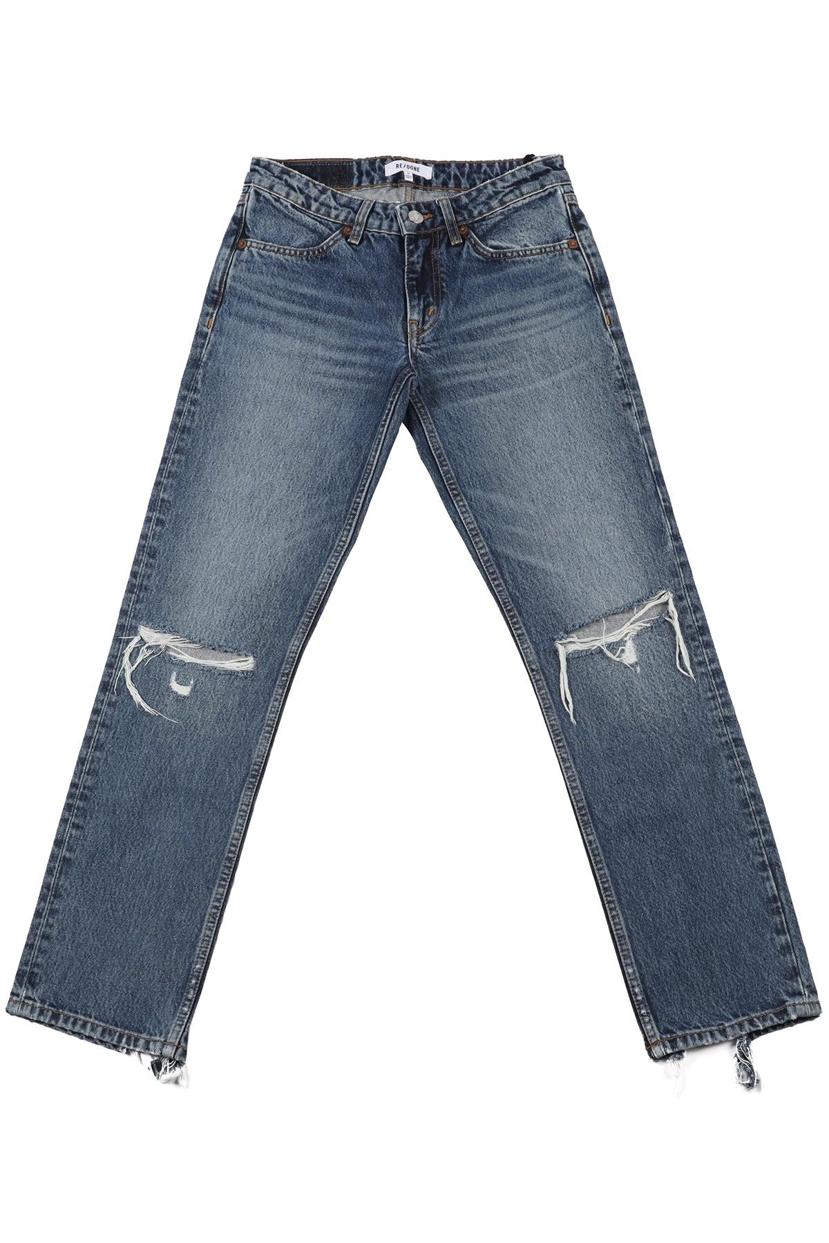 RE/DONE BLUE STRAIGHT LEG JEANS W24
