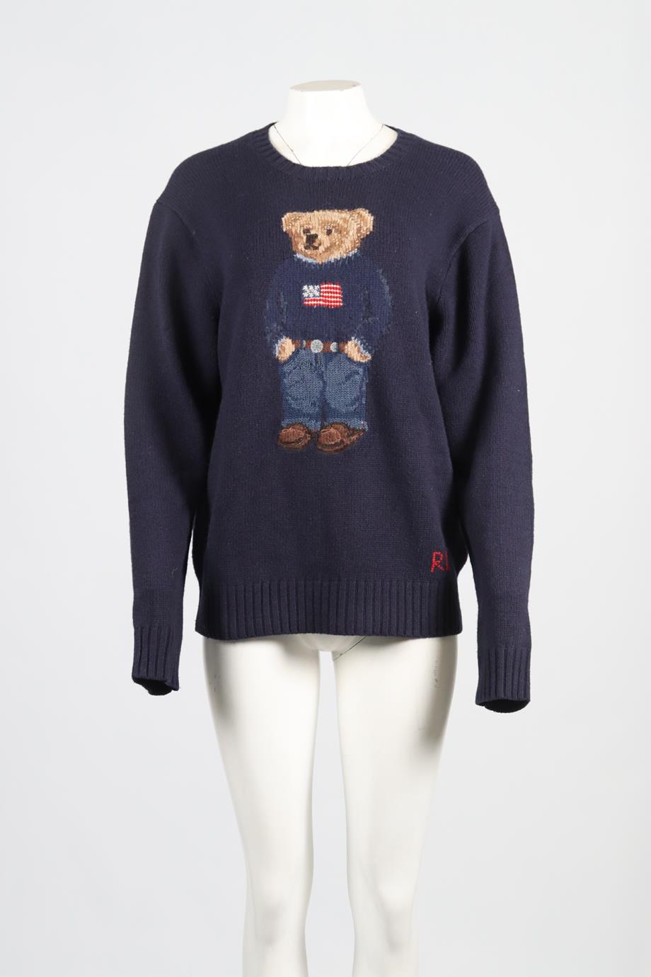 POLO RALPH LAUREN MEN'S WOOL BLEND SWEATER LARGE