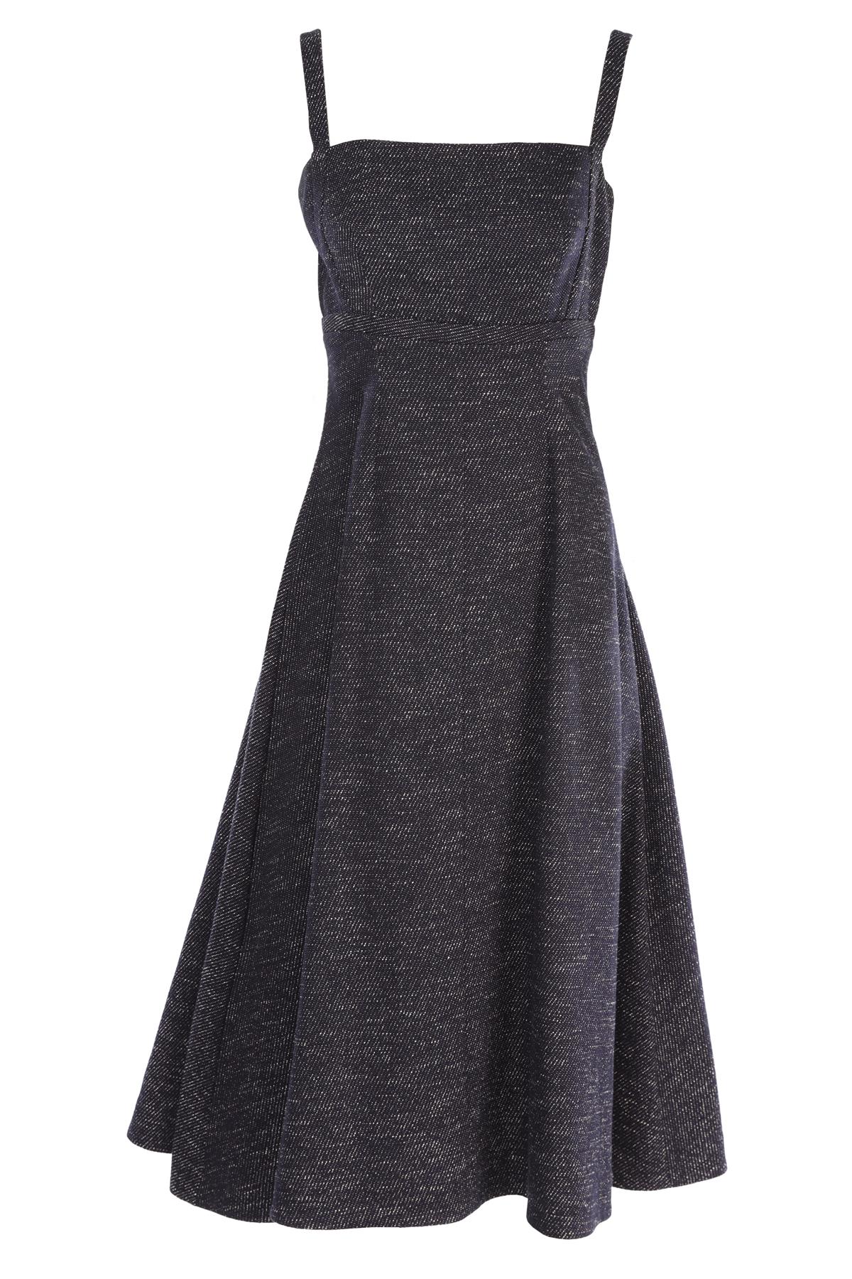 EMILIA WICKSTEAD NAVY COTTON MAXI DRESS UK 10