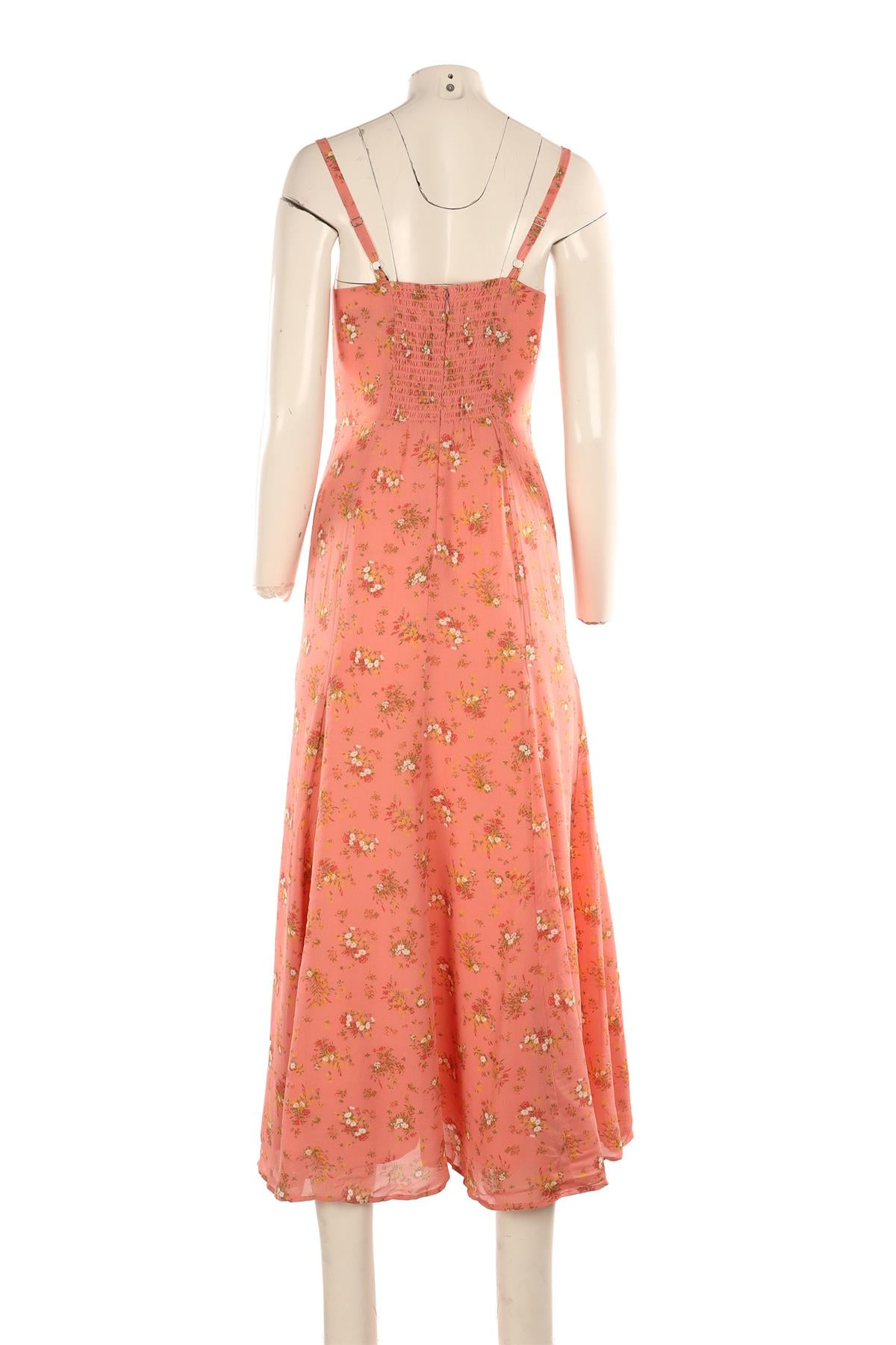 REFORMATION PINK CREPE MAXI DRESS US 4 UK 8