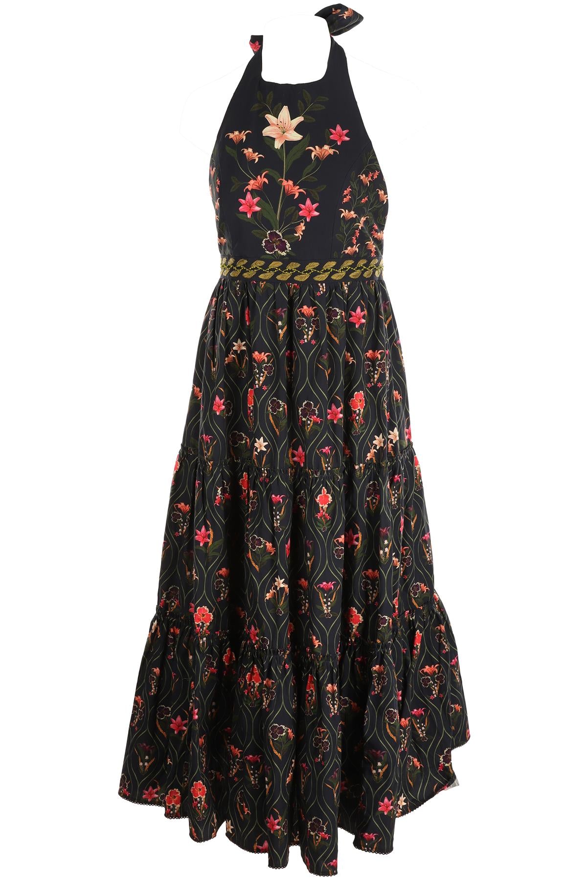 AGUA BENDITA NAVY COTTON MAXI DRESS MEDIUM