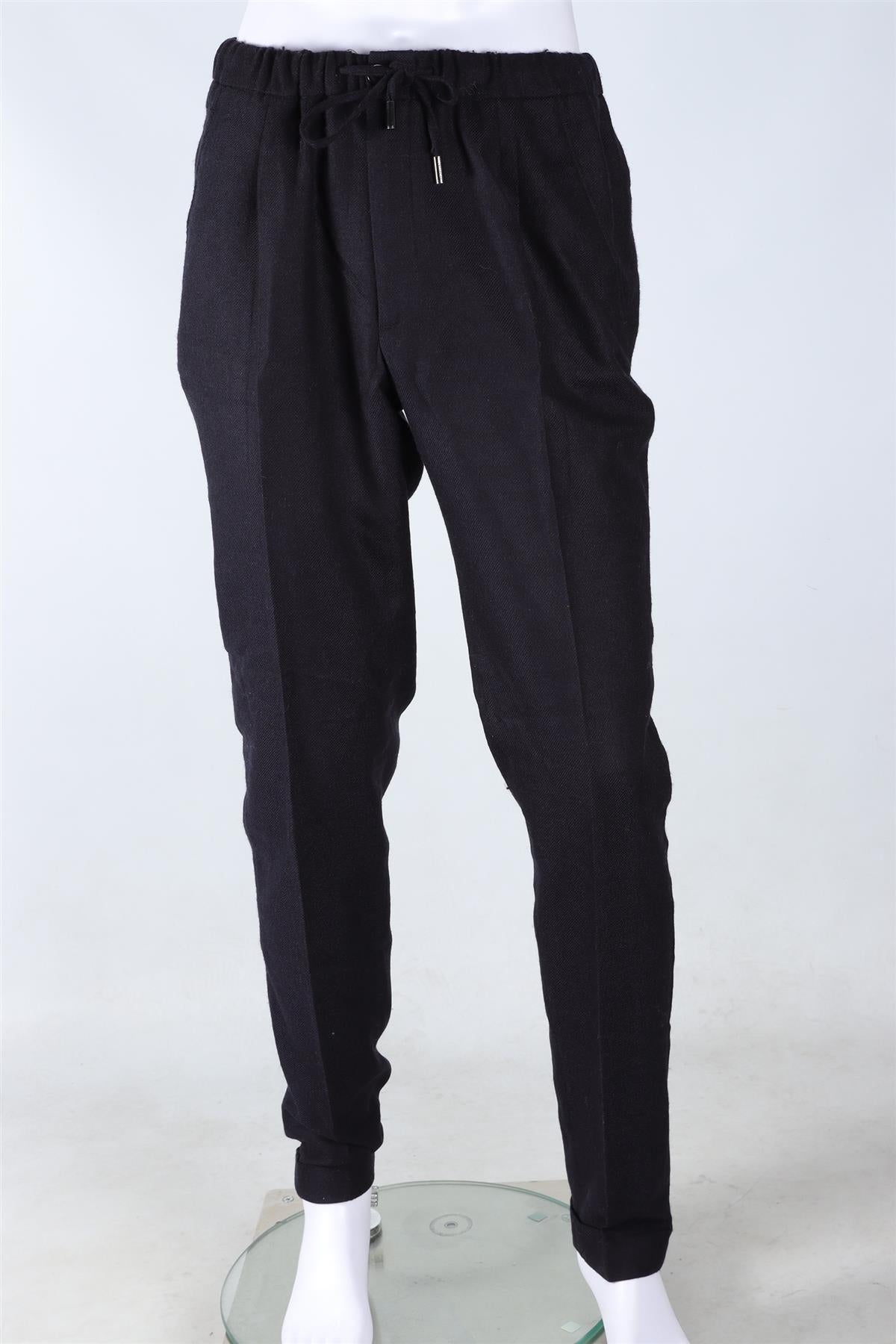 THOM SWEENEY NAVY MEN'S WOOL STRAIGHT LEG PANTS IT 52 UK/US 36