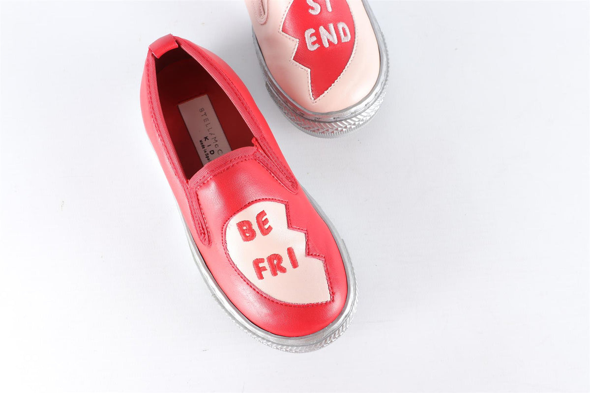 STELLA MCCARTNEY KIDS RED AND PINK TRAINERS EU 24 UK 7 US 8